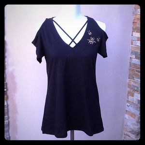 NWT Curations embroidered top, size extra- small